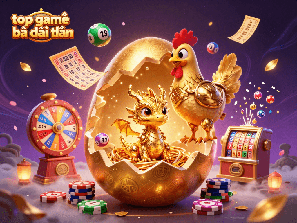 Experience the thrill of top game bài đổi thưởng with a dynamic 3D fantasy casino scene.