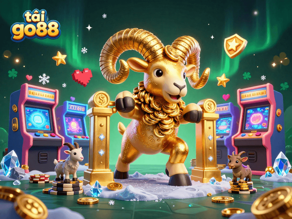 Experience the excitement and fun of tải go88 with vibrant casino-themed 3D characters and arcade elements.