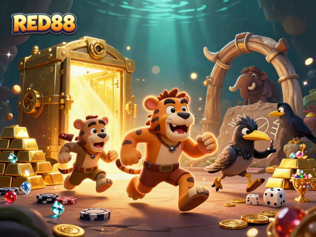 Join the excitement at RED88 casino with dynamic gameplay, vibrant treasures, and engaging characters.