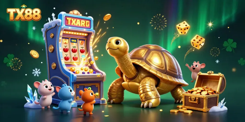 TX88 brings excitement with a colossal tortoise pinball, thrilling games, and jackpots exploding around players.
