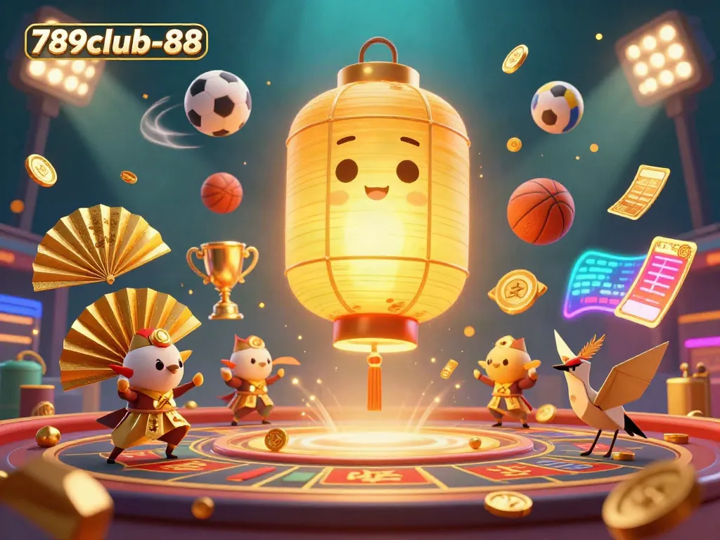 Experience thrilling moments at 789club-88 with vibrant casino illustrations showcasing dynamic sports and gaming elements.