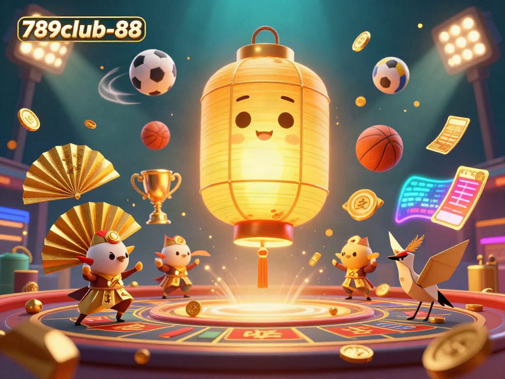 Experience thrilling moments at 789club-88 with vibrant casino illustrations showcasing dynamic sports and gaming elements.