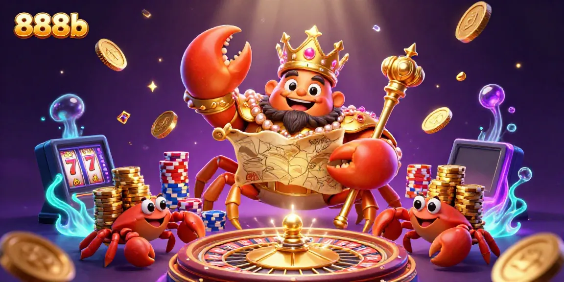 Experience exhilarating gaming at 888b with our vivid 3D casino scene filled with golden treasures and vibrant elements.