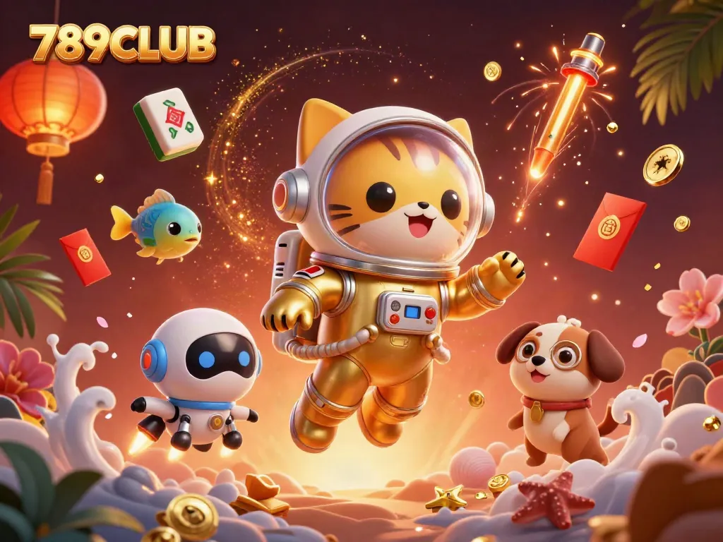 Engage with 789CLUB's vibrant online gaming experience amid rich, dynamic casino-themed visuals.