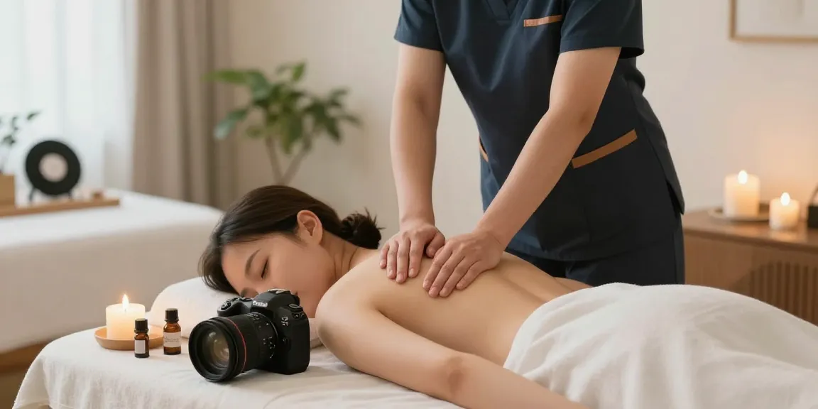 Professional massage therapy session demonstrating 구리출장안마 in a serene and relaxing atmosphere.