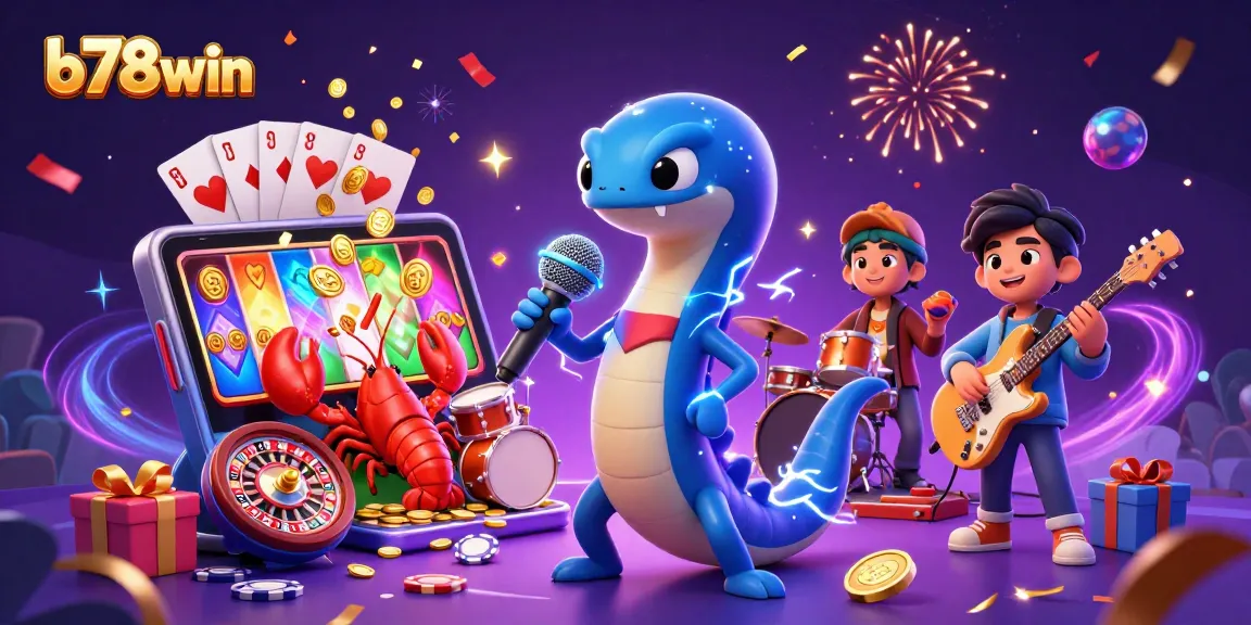 b78win: Experience dynamic gaming with an electric eel DJ and underwater casino thrills.