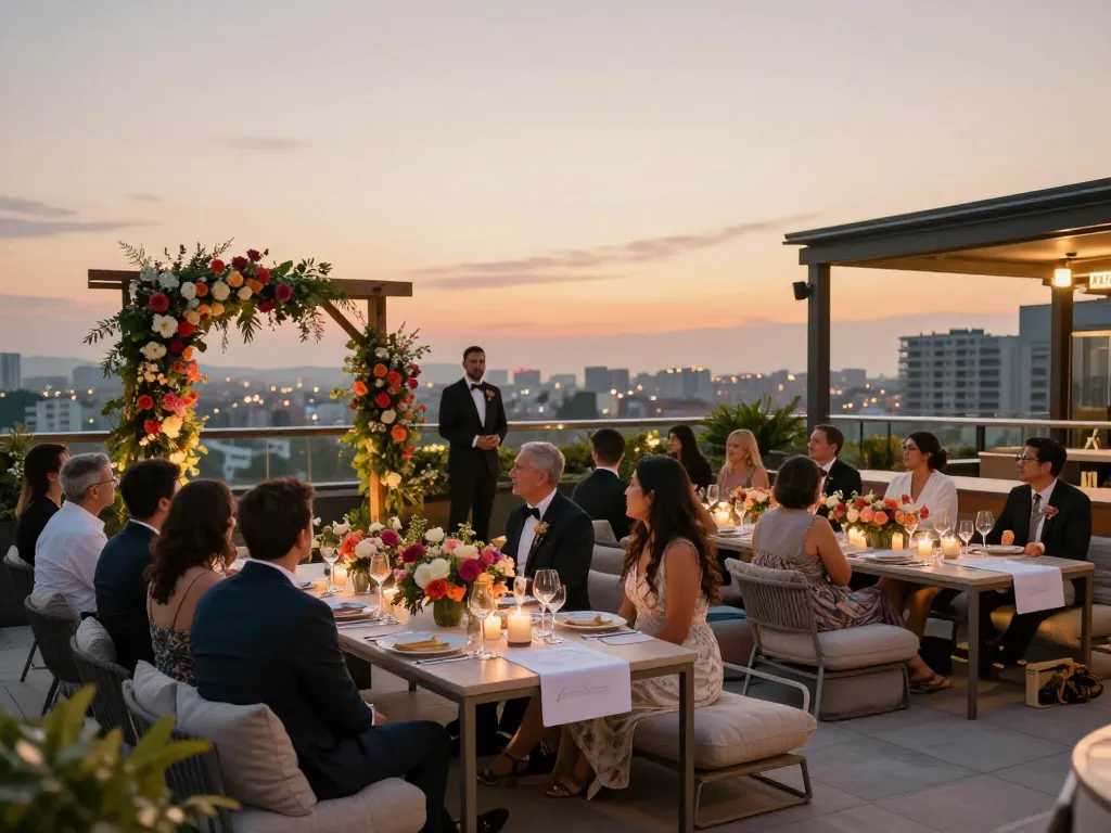 ROKOK88 login showcases a beautiful wedding venue with elegant decor and romantic atmosphere