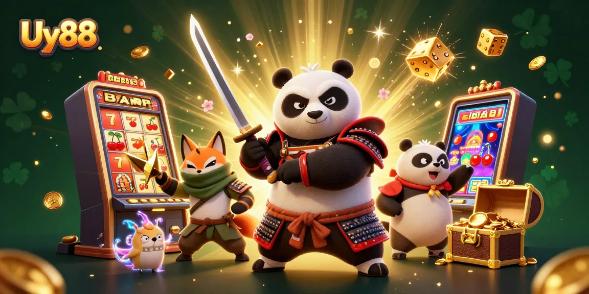 Experience thrilling gaming with Uy88's vibrant slot machine and dynamic characters.