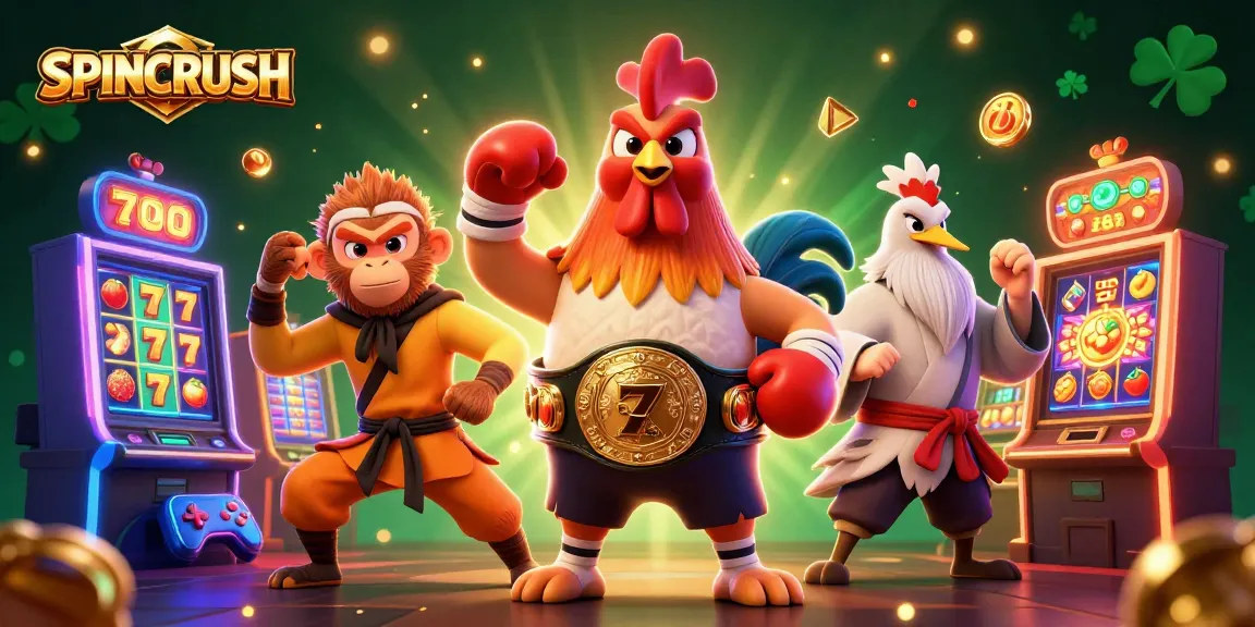 Experience vibrant winning strategies in SPINCRUSH through thrilling slot machine gameplay with dynamic characters.