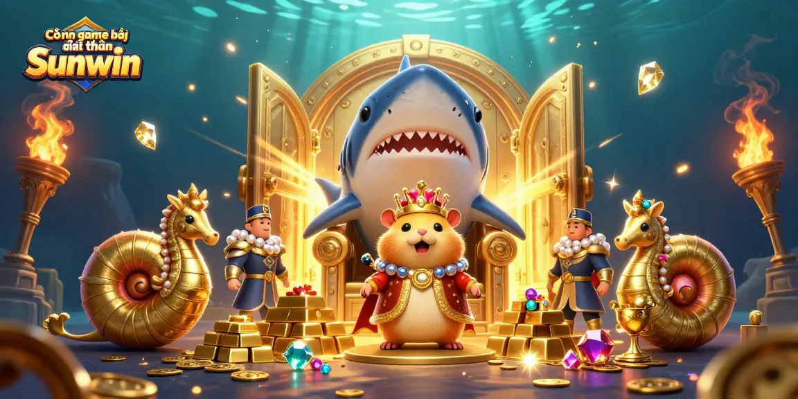 Cổng game bài đổi thưởng Sunwin offers thrilling gameplay with golden treasures and vibrant underwater scenes.