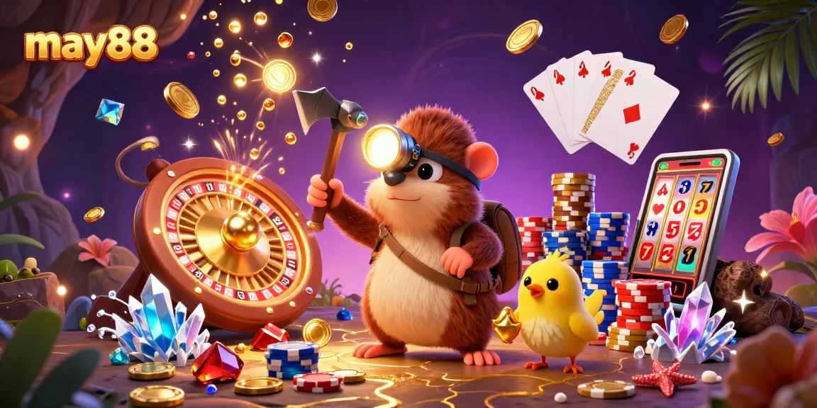 Experience the thrill of may88 with a dynamic casino adventure featuring treasure hunting and gaming elements.