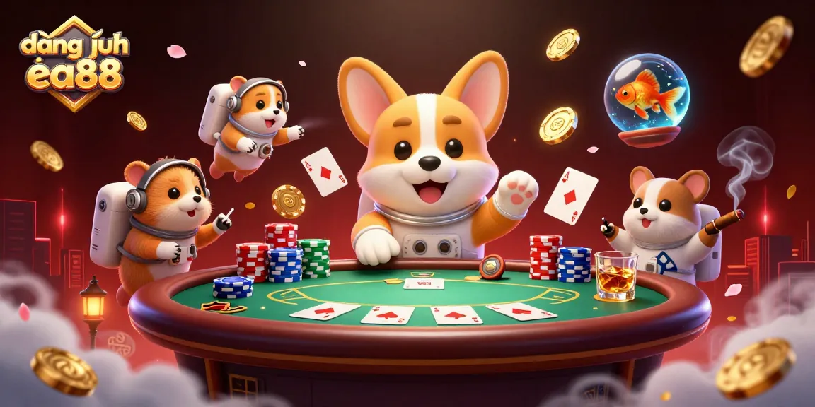 Experience the thrill of gaming with đăng nhập ea88, featuring a vibrant 3D scene of engaging casino action.
