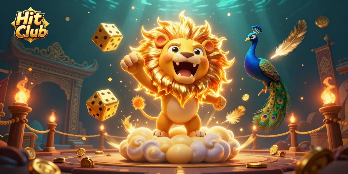 Experience the thrill of gaming at Hit Club with a captivating 3D illustration celebrating dynamic casino elements.