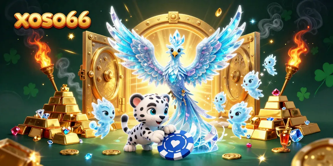 Experience the excitement of winning with xoso66 in a vibrant fantasy casino scene, showcasing magical creatures.